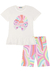 Conjunto Menina Ciclista Estampado Kukiê