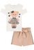 Conjunto Menina Estampado Shorts Kukiê na internet