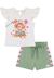 Conjunto Menina Estampado Shorts Kukiê