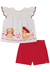 Conjunto Menina Estampado Shorts Kukiê