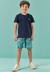 Conjunto Menino Bermuda Malha Estampado Lucboo