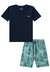 Conjunto Menino Bermuda Malha Estampado Lucboo - comprar online