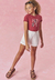 Conjunto Juvenil Shorts Camiseta Rosa Vic Vicky na internet