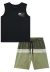 Conjunto Menino Regata Bermuda Estampada Johnny Fox