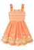 Vestido Infantil Infanti Laranja Floral na internet