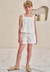 Conjunto Infantil Infanti Bata Branca e Shorts
