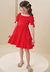 Vestido Infantil Vermelho Menina Infanti