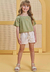 Conjunto Menina Shorts e Bata Verde Infanti
