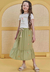Conjunto Menina Saia Midi Camiseta Infanti
