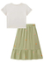 Conjunto Menina Saia Midi Camiseta Infanti - Vim Vi Venci Moda Infantil e Teen