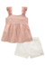 Conjunto Infantil Menina Shorts Branco Elegante - comprar online