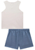 Conjunto Menina Regata Azul Juvenil Vic Vicky