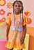 Vestido Menina Manga Curta Estampado Kukiê