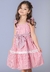 Vestido Menina Listrado Vermelho Muvilê