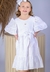 Vestido Menina Listrado Branco Muvilê