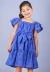 Vestido Menina Listrado Azul Muvilê