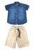 Conjunto Infantil Camisa Bermuda Rosa Fada