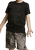 Conjunto Camiseta Bermuda Infantil Estampado Preto Banana Danger