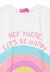 Blusa Infantil Branca Arco Iris Momi - Vim Vi Venci Moda Infantil e Teen