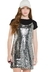 Vestido Juvenil Paetê Prata LLiccie