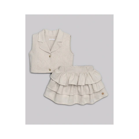 Conjunto Menina Saia Off Anjos Baby