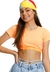 Top Juvenil Canelado Elastic Laranja Poah Noah