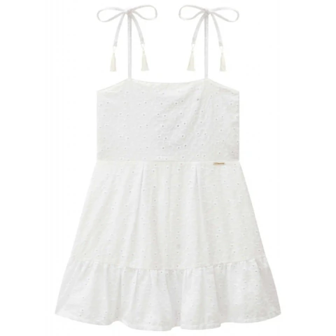 Vestido Juvenil Menina Branco Lilimoon