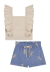 Conjunto Shorts Infantil Menina Kukiê - comprar online