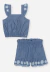 Conjunto Menina Romântico Jeans Cinti - comprar online