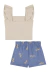 Conjunto Shorts Infantil Menina Kukiê na internet