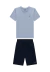 Conjunto Bermuda Azul Infantil Menino Onda Marinha