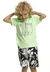 Conjunto Camiseta Bermuda Infantil Estampado Verde Banana Danger