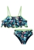 Biquini Infantil Estampado UV50+ Floral Preto Infanti