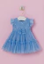 Vestido Bebê Azul Infantil Menina Petit Cherie
