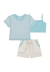 Conjunto Trio de Top Canelado Blusa Boxy em Tule e Shorts Linho Delux Kukiê - comprar online