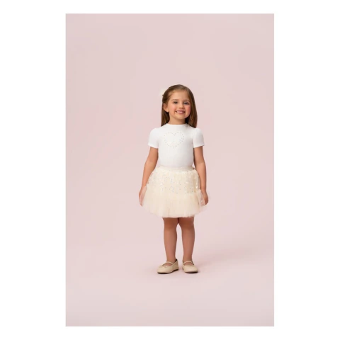 Conjunto Menina Saia Off Petit Cherie