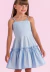 Vestido Infantil Azul Menina Petit Cherie