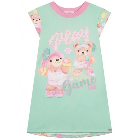 Vestido Molecotton Ifantil Menina Kukiê