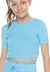 Cropped Juvenil Canelado Azul Mylu - comprar online