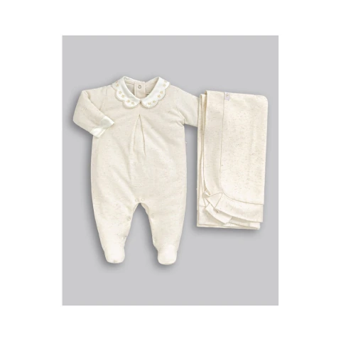 Macacão Tricot Bordado Bebe Menina Anjos Baby
