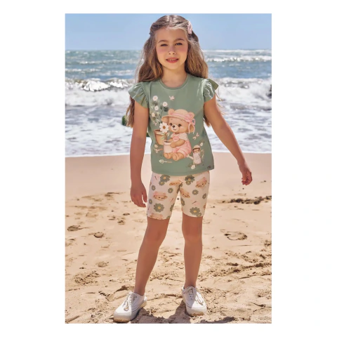 Bermuda Menina Infantil Estampado Infanti