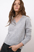 Sweater V Nogal Gris Melange Claro en internet