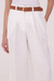 Pantalón Pinzas Lino Off White
