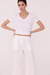Pantalón Amplio Lino Off White en internet