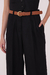 Pantalón Pinzas Lino Negro - comprar online