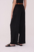 Pantalón Pinzas Lino Negro - tienda online