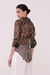 Camisa Seda Leopardo Negra - comprar online