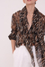 Camisa Seda Leopardo Negra - TheCream