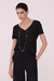 Remera V Azucena Negro - TheCream