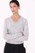 Sweater V Carol Gris Melange Claro - TheCream